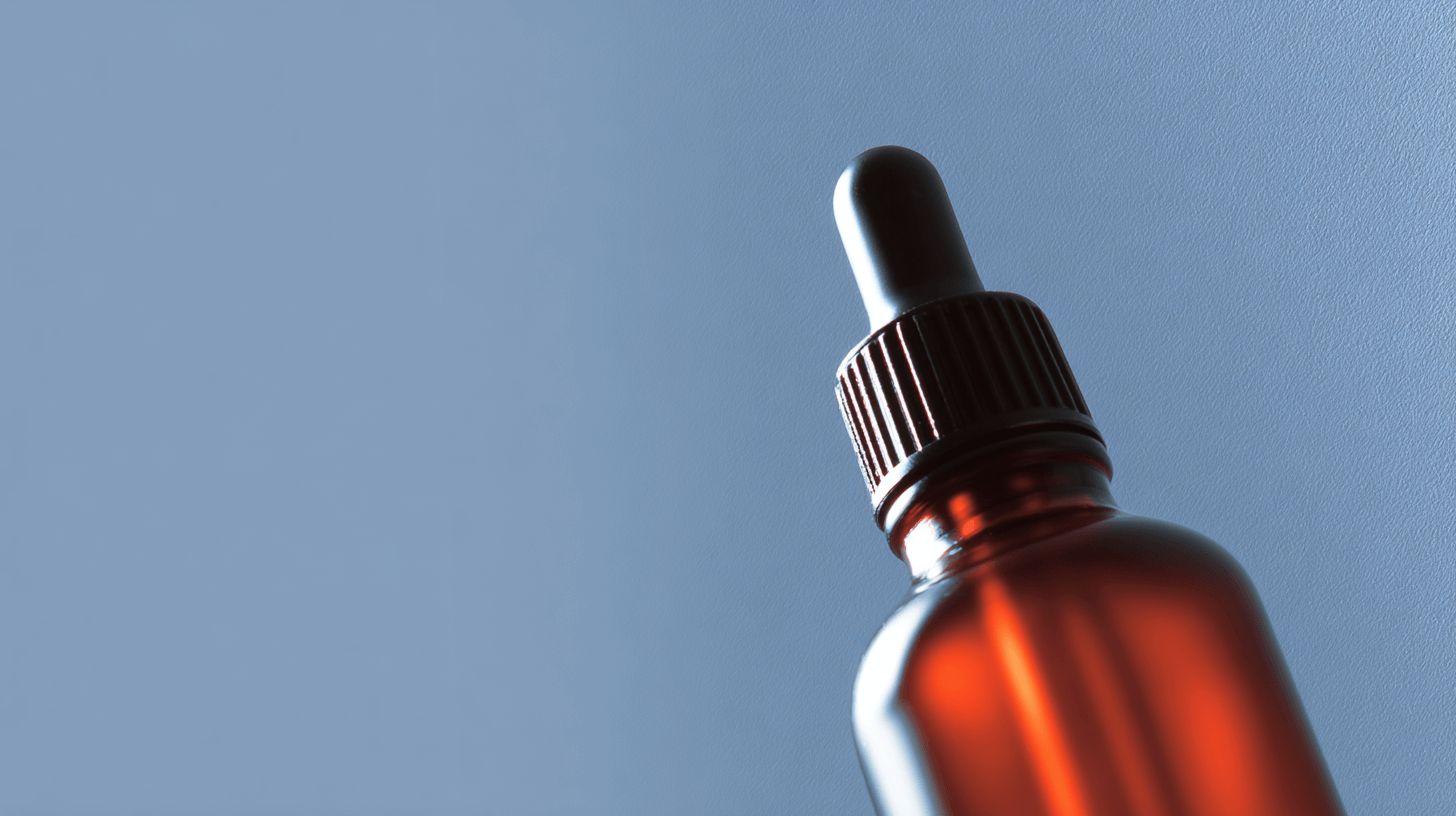 Polyextract Dietary Supplement Brown glass dropper bottle